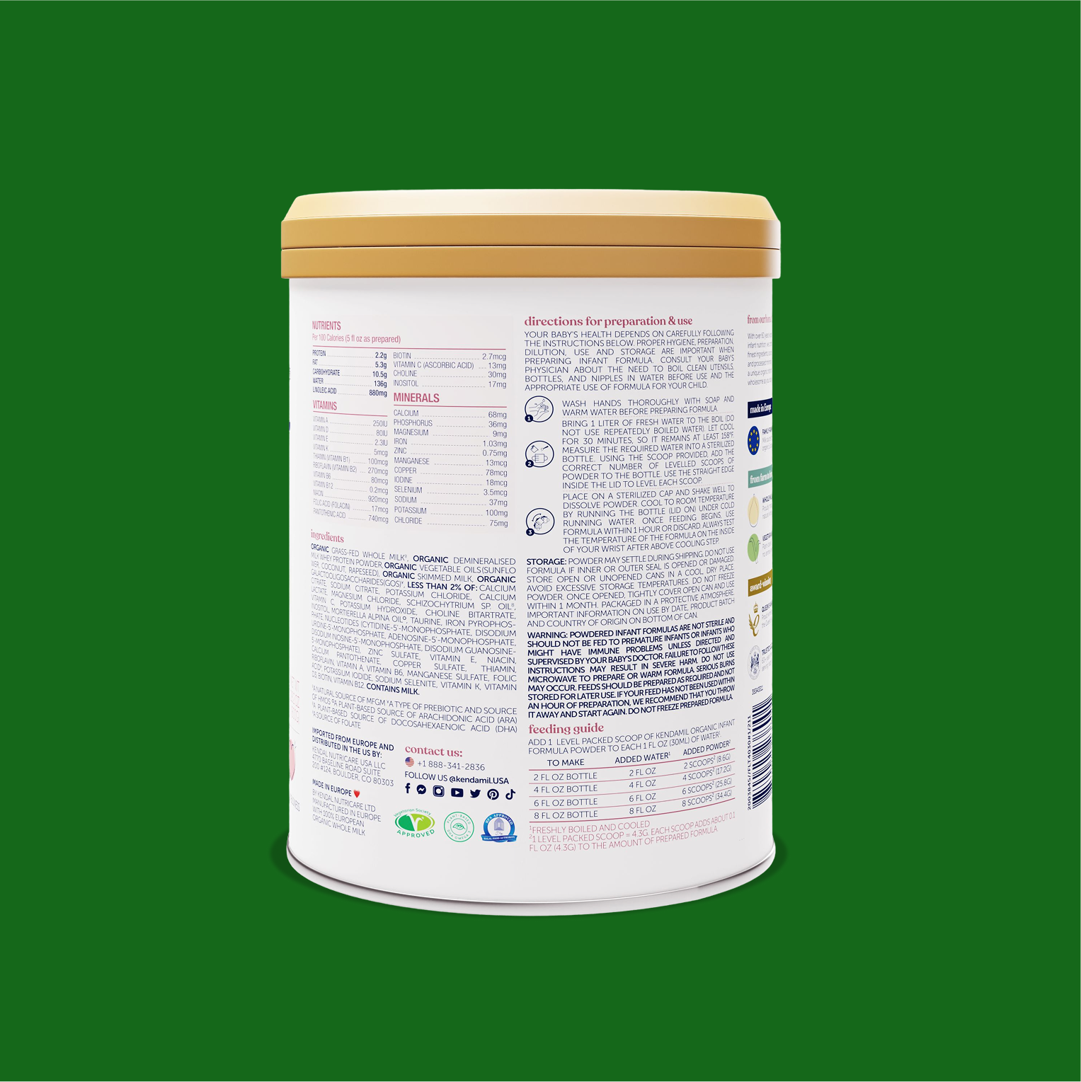 Organic Infant Formula 28.2oz (0-12 months)