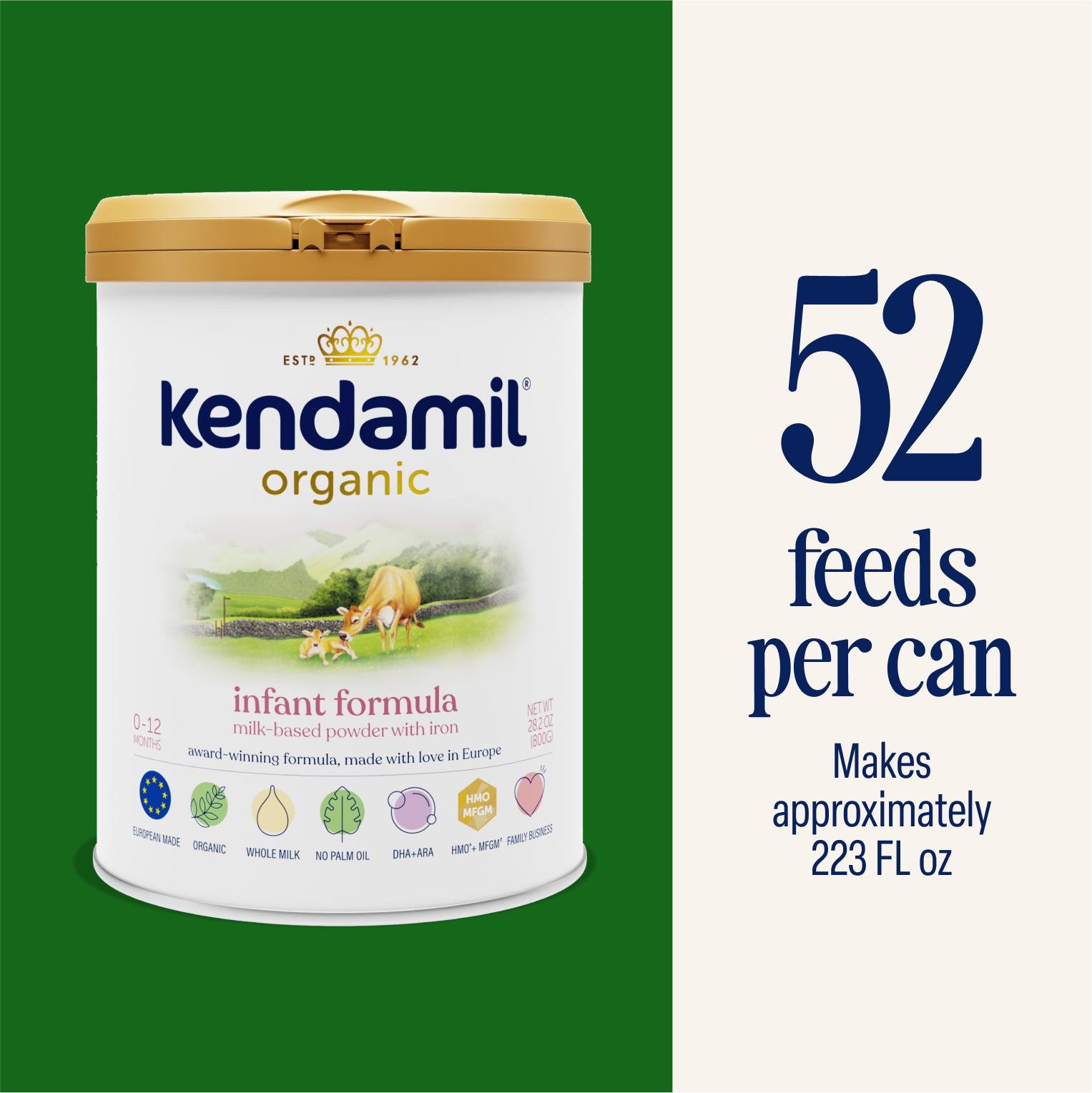 Organic Infant Formula 28.2oz (0-12 months)