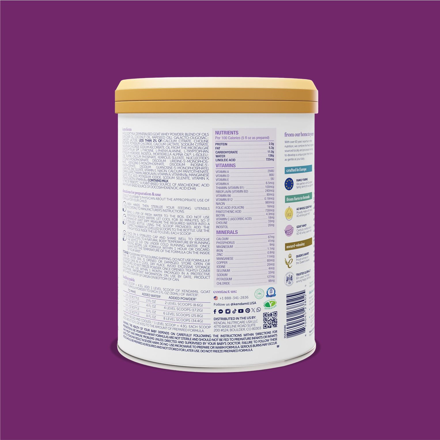 Goat Infant Formula 28.2oz (0-12 months)