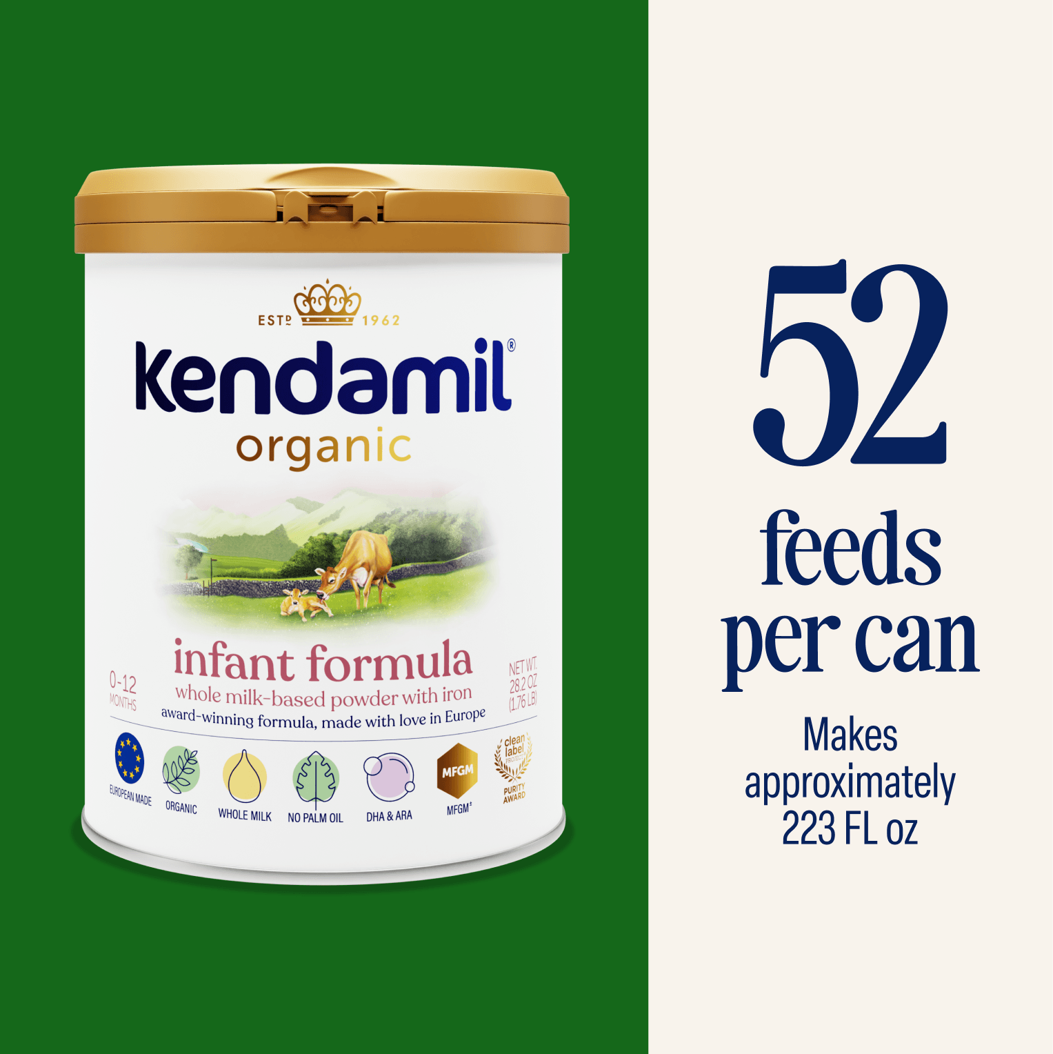 Organic Infant Formula 28.2oz (0-12 months)